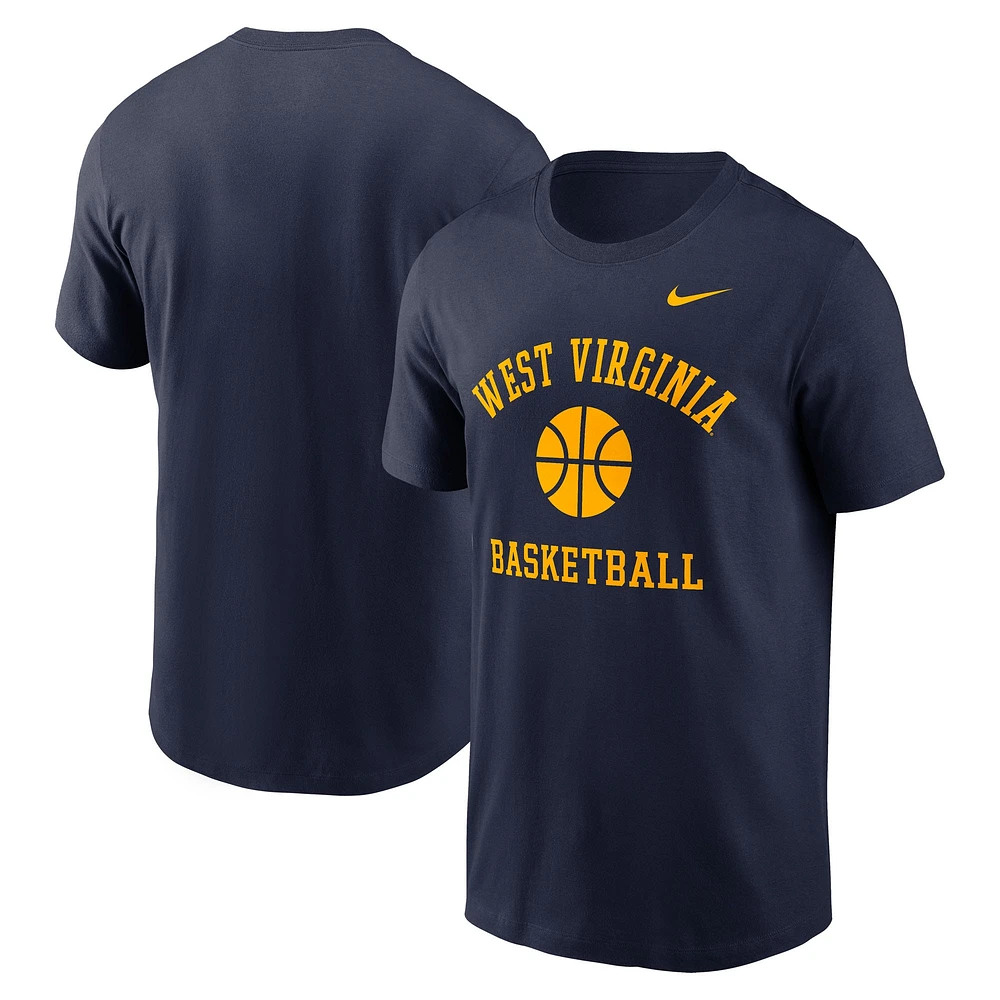 T-shirt de basket-ball Nike bleu marine West Virginia Mountaineers pour homme