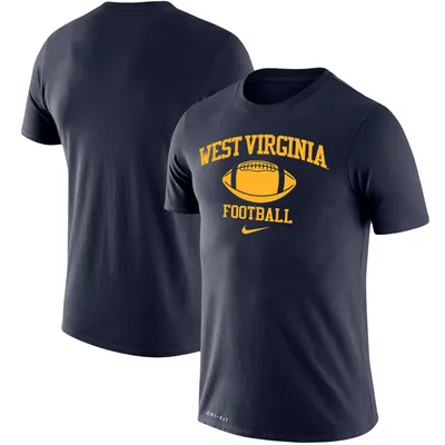 West Virginia Mountaineers Nike Big & Tall Legend Retro Football Performance T-Shirt - Navy