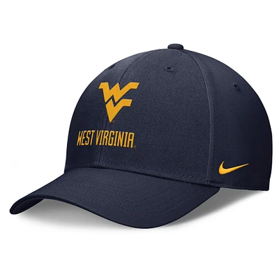 Casquette ajustable Nike Campus Club bleu marine pour homme des West Virginia Mountaineers