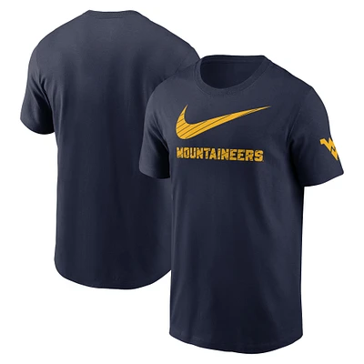 T-shirt Nike pour homme, bleu marine, mascotte du campus des Mountaineers de Virginie-Occidentale