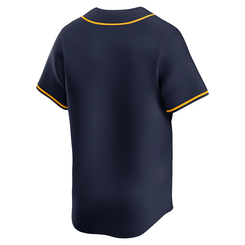 Maillot de baseball Nike bleu marine West Virginia Mountaineers College Limited pour homme