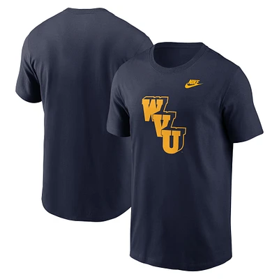 T-shirt à logo alternatif Nike pour hommes, bleu marine, West Virginia Mountaineers Legacy