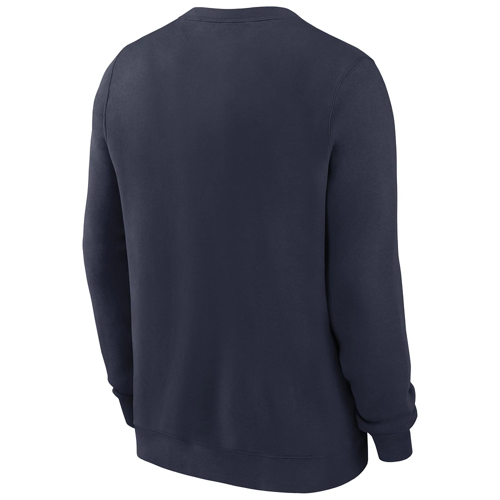 Sweat-shirt Nike bleu marine des West Virginia Mountaineers Legacy Classic pour homme