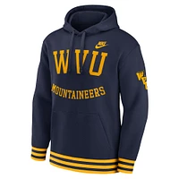 Sweat à capuche rétro Legacy des West Virginia Mountaineers Nike bleu marine pour homme