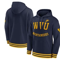 Sweat à capuche rétro Legacy des West Virginia Mountaineers Nike bleu marine pour homme