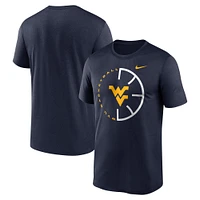 T-shirt Nike bleu marine West Virginia Mountaineers Legend Basketball Icon Performance pour homme