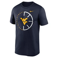 T-shirt Nike bleu marine West Virginia Mountaineers Legend Basketball Icon Performance pour homme