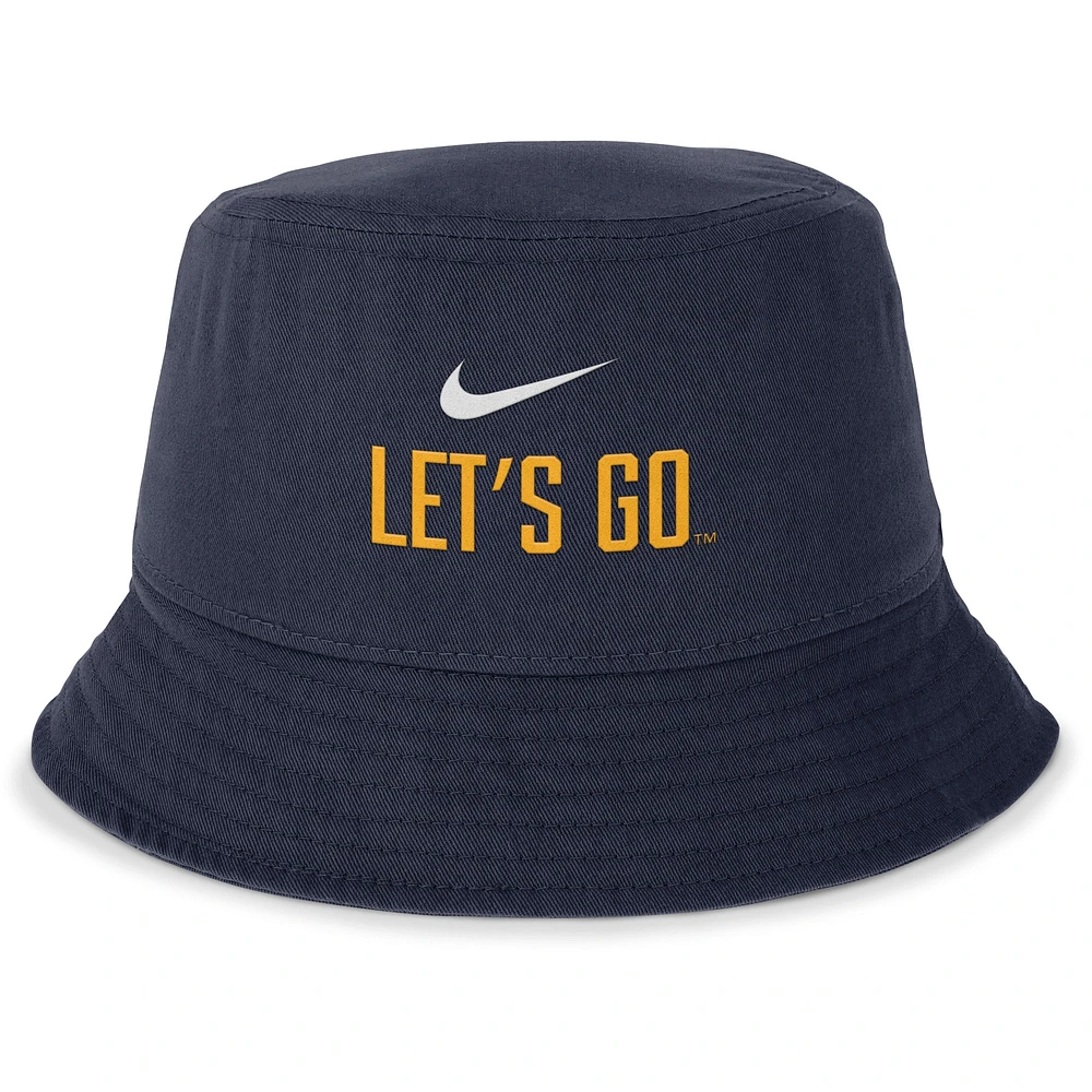 Chapeau bob Apex local Nike pour hommes, bleu marine, West Virginia Mountaineers