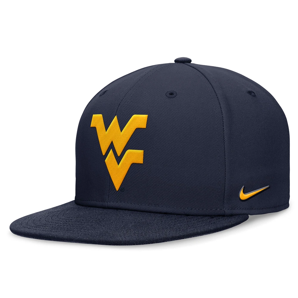 Men's Nike Navy West Virginia Mountaineers On-Field Pro Fitted Hat