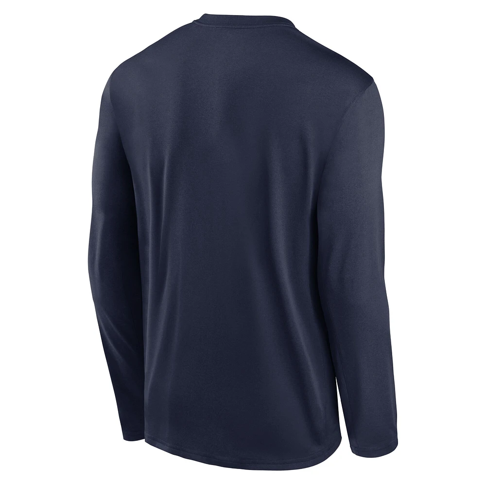 T-shirt Nike bleu marine West Virginia Mountaineers Primetime Alternate Logo Legend Performance pour homme