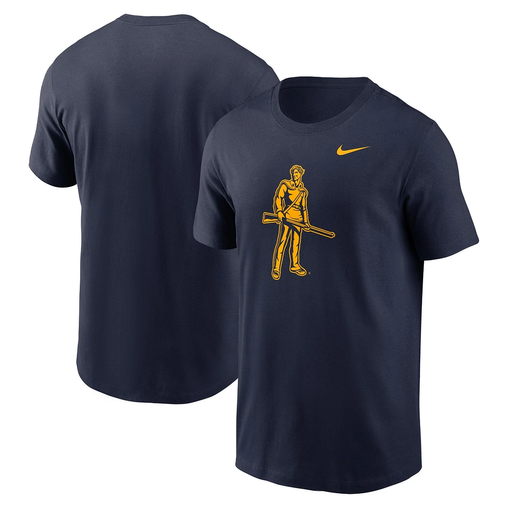 T-shirt Nike bleu marine avec logo alternatif Primetime Mountaineers de Virginie-Occidentale pour homme