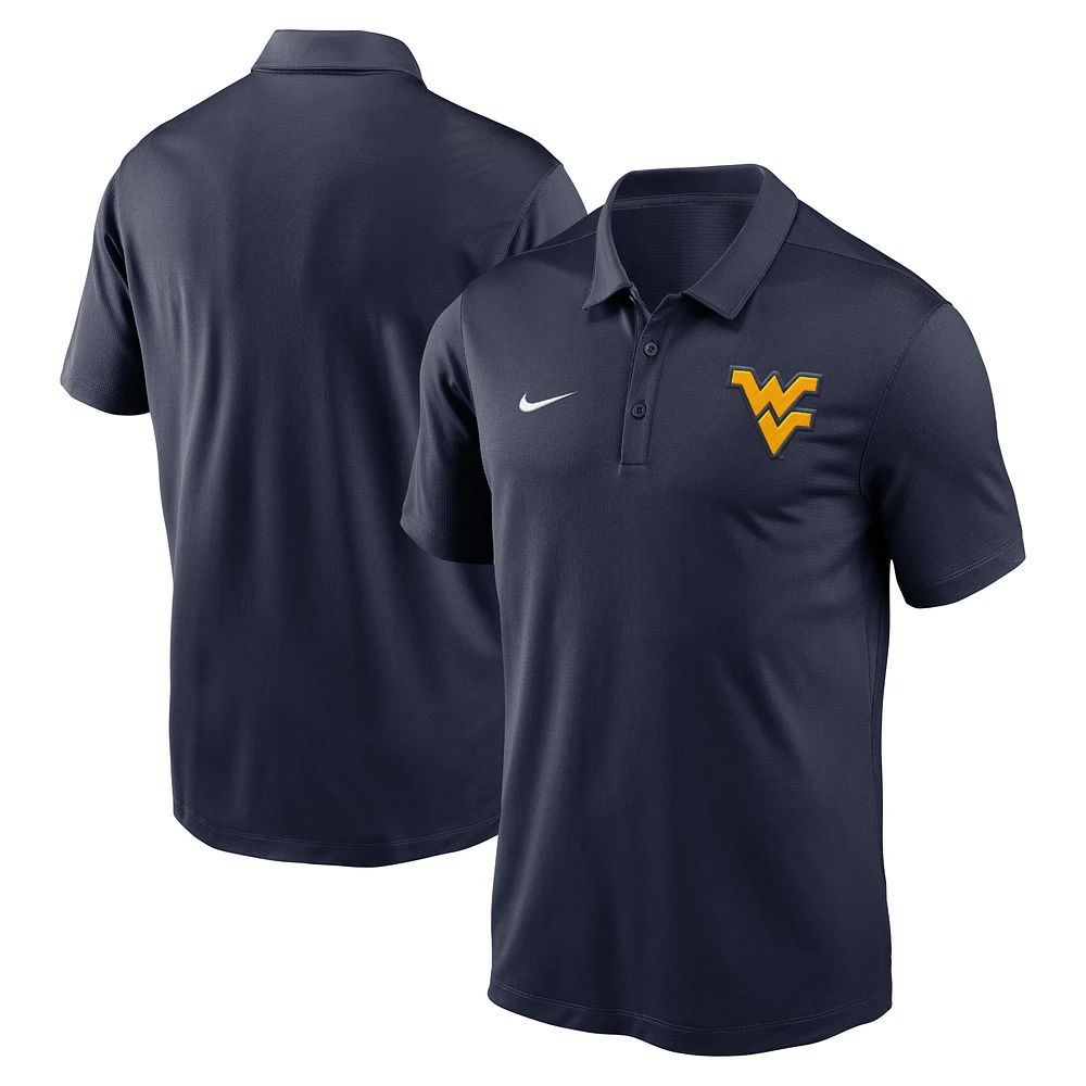 Polo de performance Nike pour hommes, marine, West Virginia Mountaineers Primetime Franchise