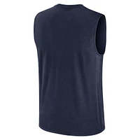 Débardeur Nike bleu marine West Virginia Mountaineers Primetime Legend Mascot Lock Up Performance pour homme