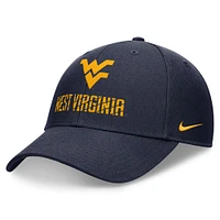 Casquette réglable Nike Navy West Virginia Mountaineers Primetime Rise pour homme