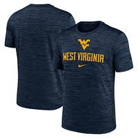 T-shirt Nike bleu marine West Virginia Mountaineers Primetime Velocity pour homme