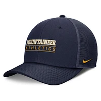 Casquette ajustable Nike West Virginia Mountaineers Rise pour homme bleu marine