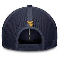 Casquette ajustable Nike West Virginia Mountaineers Rise pour homme bleu marine