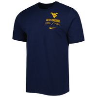 Men's Nike Navy West Virginia Mountaineers Team Practice Performance T-Shirt