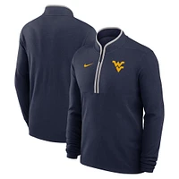 Haut Nike bleu marine à demi-zip Victory Performance des West Virginia Mountaineers pour homme