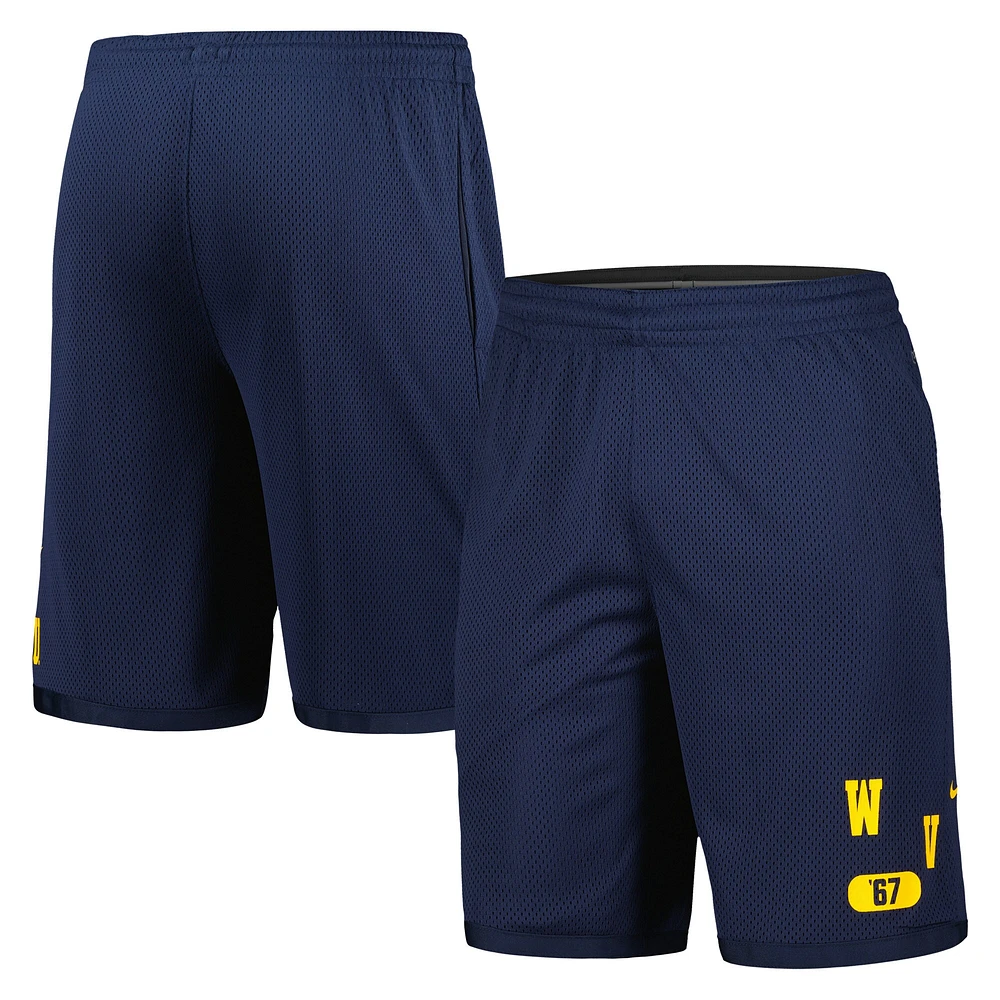 Short Nike West Virginia Mountaineers Wordmark Performance pour homme - Bleu marine