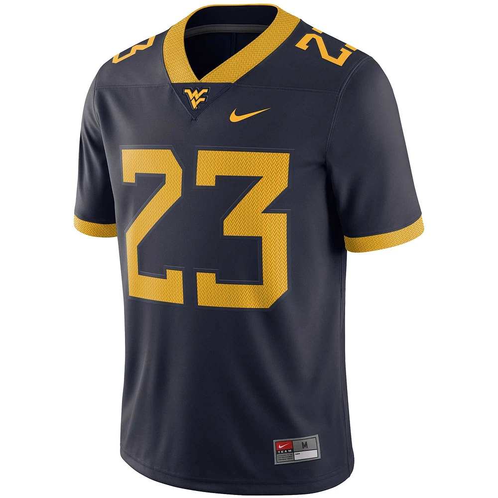 Men's Nike #23 Navy West Virginia Mountaineers Game Jersey