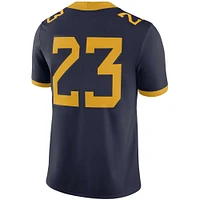 Men's Nike #23 Navy West Virginia Mountaineers Game Jersey