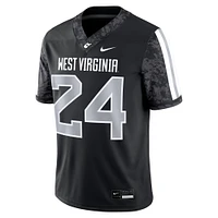 Maillot de match alternatif Nike #24 noir des West Virginia Mountaineers pour homme