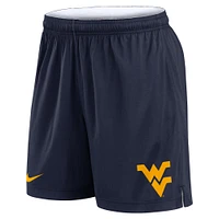 Short de sport réversible Nike Primetime pour homme, blanc/bleu marine, des West Virginia Mountaineers