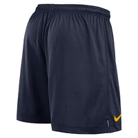 Men's Nike White/Navy West Virginia Mountaineers Primetime Reversible Performance Shorts