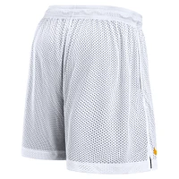 Short de sport réversible Nike Primetime pour homme, blanc/bleu marine, des West Virginia Mountaineers