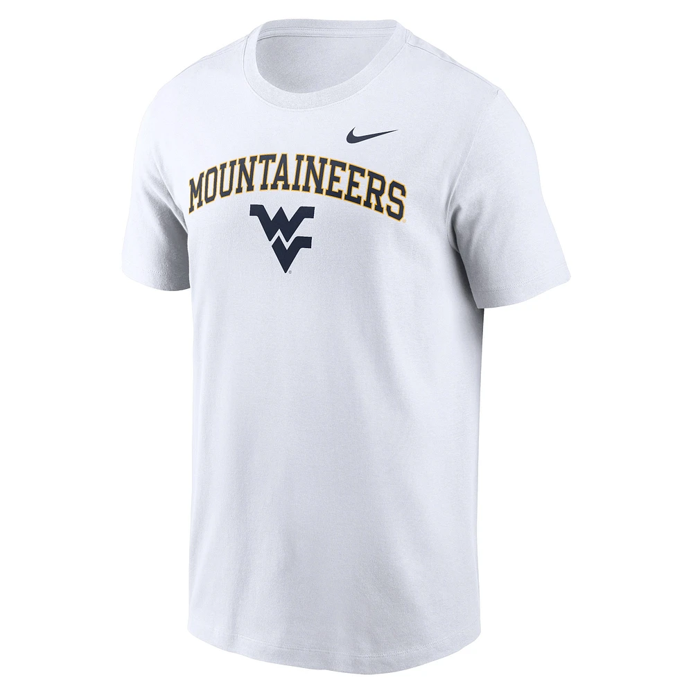 T-shirt Nike blanc West Virginia Mountaineers Blitz 2-Hit pour homme