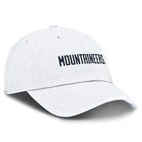 Casquette ajustable Nike blanche West Virginia Mountaineers Core Club Mascot Wordmark pour homme