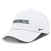 Casquette ajustable Nike blanche West Virginia Mountaineers Core Club Mascot Wordmark pour homme