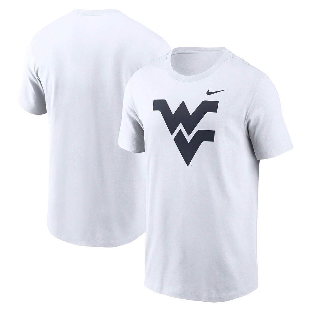 T-shirt Nike blanc avec logo Primetime Evergreen des Mountaineers de Virginie-Occidentale pour hommes