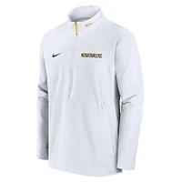 Men's Nike White West Virginia Mountaineers Sideline Coaches Quarter-Zip Jacket