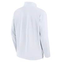 Men's Nike White West Virginia Mountaineers Sideline Coaches Quarter-Zip Jacket