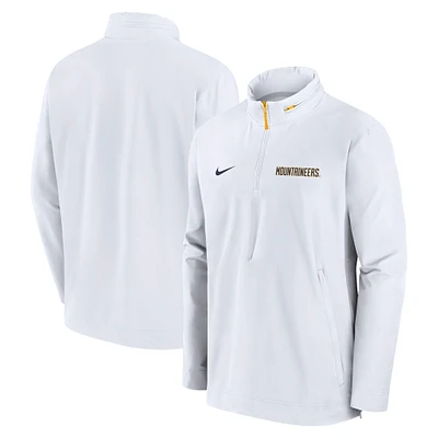 Men's Nike White West Virginia Mountaineers Sideline Coaches Quarter-Zip Jacket