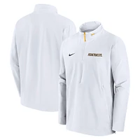 Men's Nike White West Virginia Mountaineers Sideline Coaches Quarter-Zip Jacket