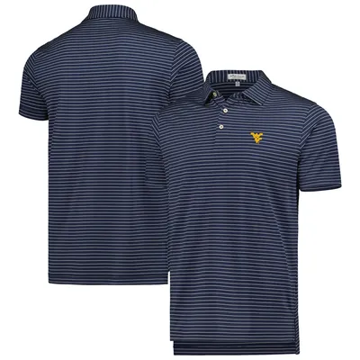 West Virginia Mountaineers Peter Millar Crafty Performance Jersey Polo - Navy