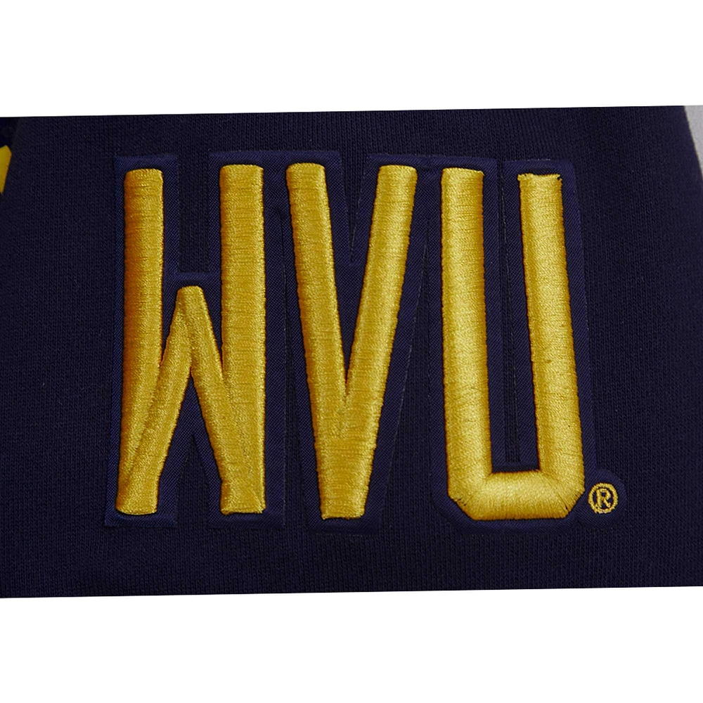 Sweat à capuche Pro Standard West Virginia Mountaineers Classic Stacked Logo pour homme, bleu marine