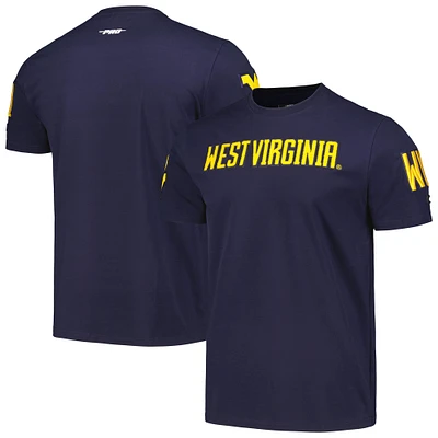 T-shirt classique pour homme Pro Standard Navy West Virginia Mountaineers