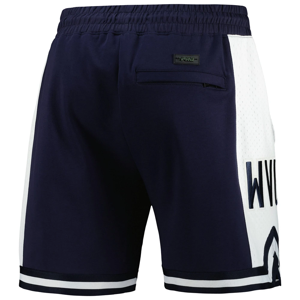 Men's Pro Standard Navy West Virginia Mountaineers Script Tail DK 2.0 Shorts