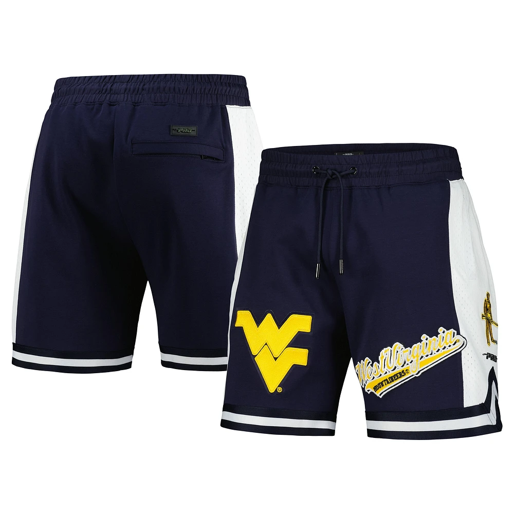 Men's Pro Standard Navy West Virginia Mountaineers Script Tail DK 2.0 Shorts