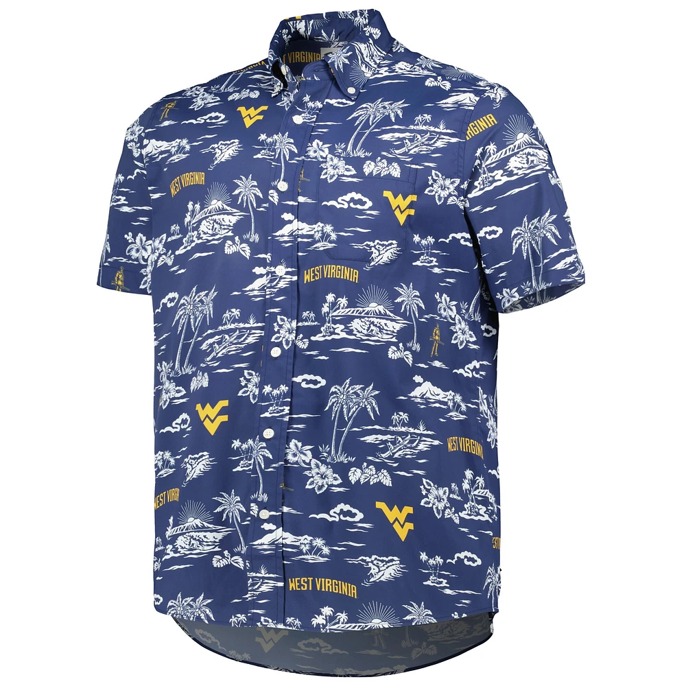 Men's Reyn Spooner Navy West Virginia Mountaineers Classic Button-Down Shirt
