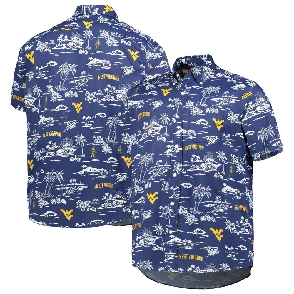 Men's Reyn Spooner Navy West Virginia Mountaineers Classic Button-Down Shirt