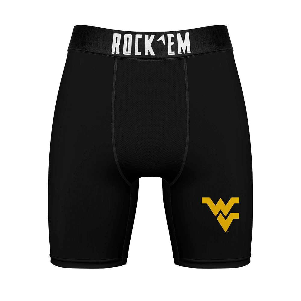 Men's Rock Em Socks West Virginia Mountaineers Primary Crew & Boxer Briefs Combo Pack