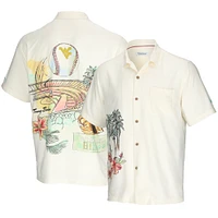 Chemise boutonnée Tommy Bahama West Virginia Mountaineers Paradise Fly Ball Camp pour homme