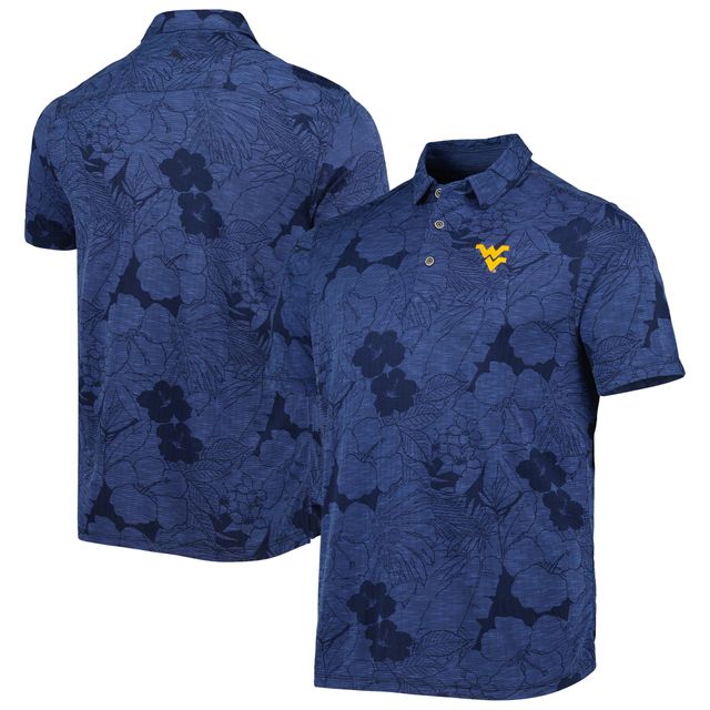 Polo Tommy Bahama Navy West Virginia Mountaineers Miramar Blooms pour homme