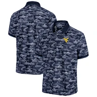 Polo bleu marine Tommy Bahama pour homme des West Virginia Mountaineers Sport Bay View