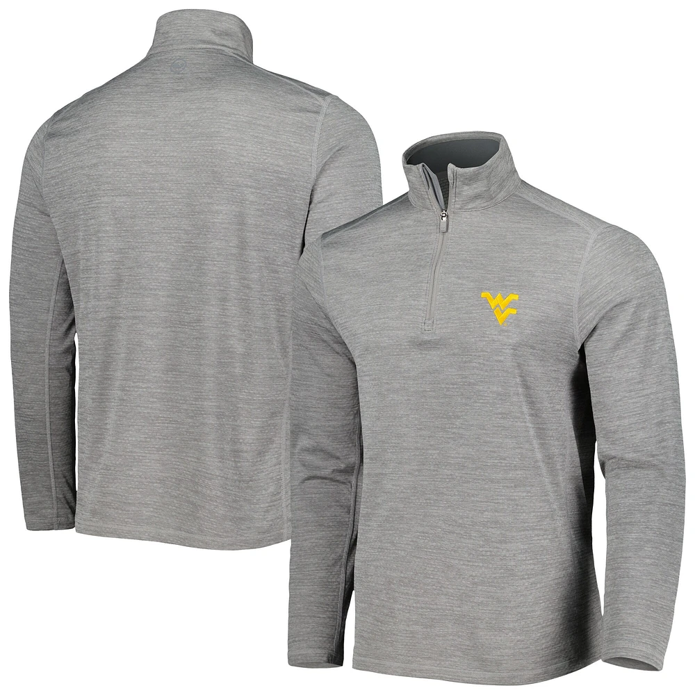 Men's Vineyard Vines Gray West Virginia Mountaineers Sankaty Quarter-Zip Sweatshirt